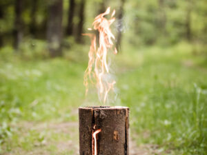 flaming swedish torch