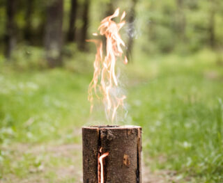 flaming swedish torch